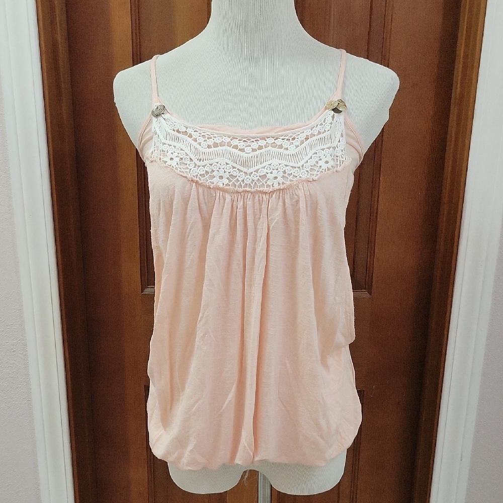 Free People Light Pink Lace Camisole